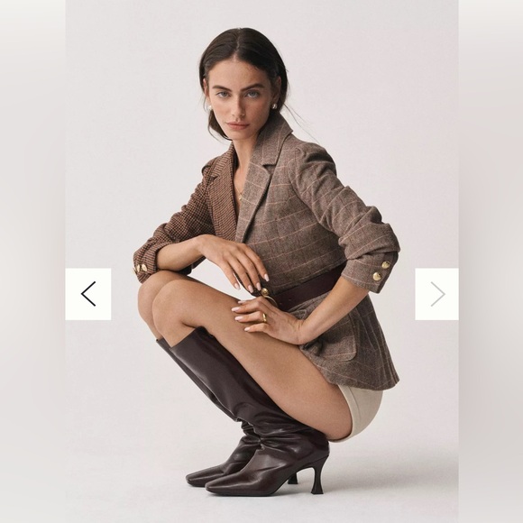 Via Spiga Leather Croc Heeled Boots Made in Italy Size 7 - Picture 10 of 10